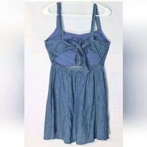 DEREK Heart juniors girls sleeveless blue dress, ties in the back size S